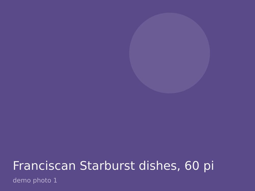 Franciscan Starburst dishes, 60 pieces