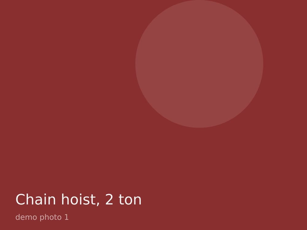 Chain hoist, 2 ton