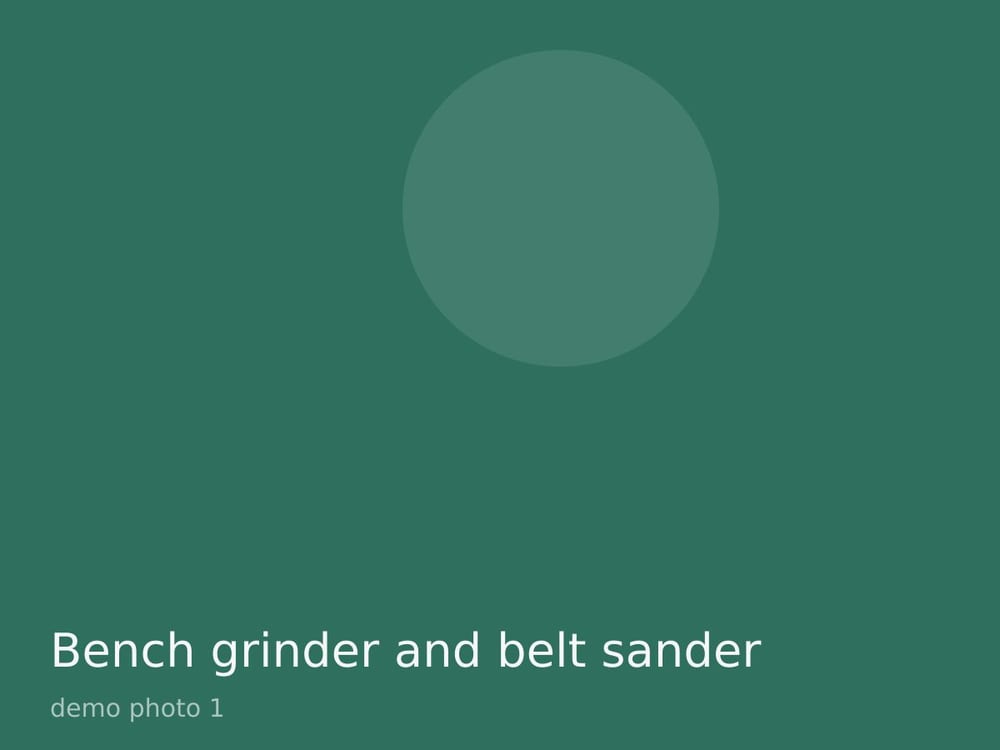 Bench grinder and belt sander