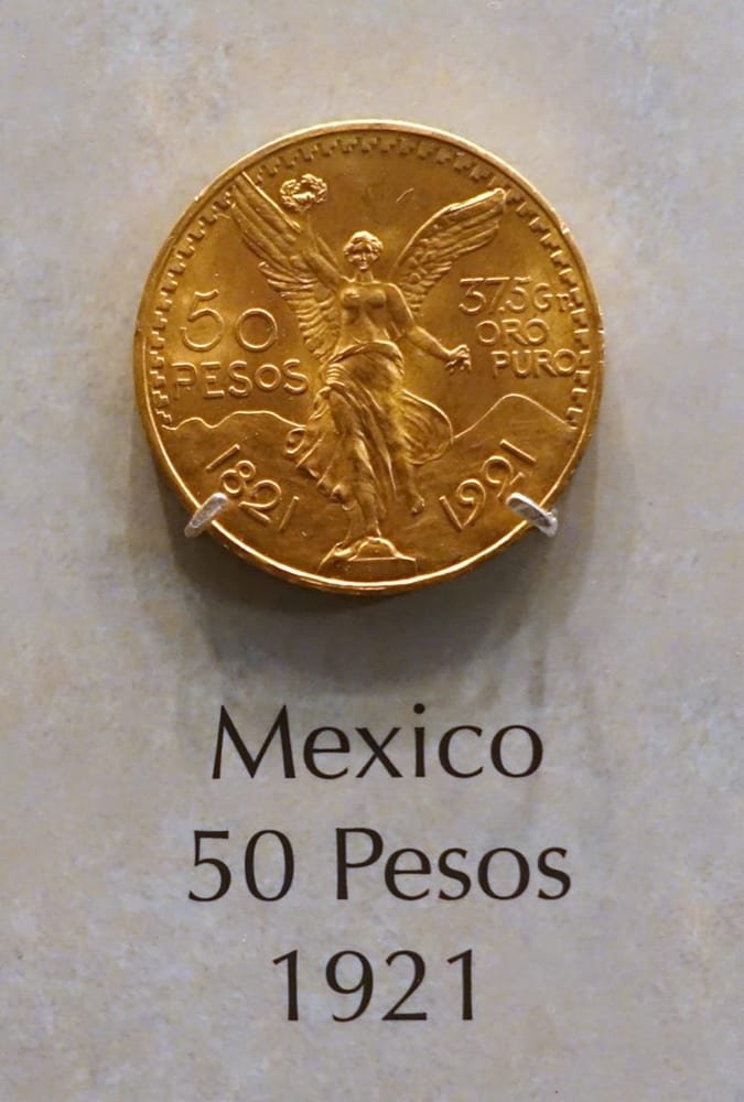 1921 Mexican 50 pesos gold Centenario